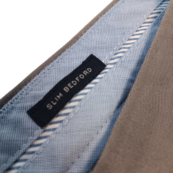 J. CREW MEN'S SIZE 35×32 SLIM BEDFORD GRAY DRESS PANTS. - Picture 3 of 6